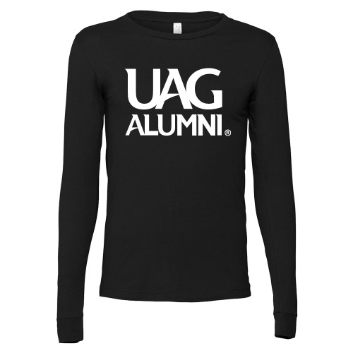  Bella + Canvas Black Jersey Cotton Long Sleeve T Shirt - UAG Alumni Mark