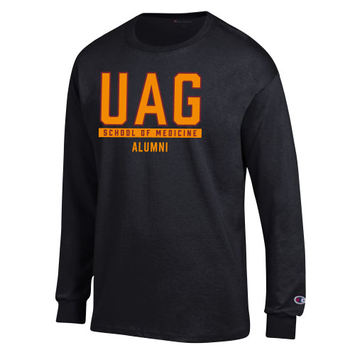  Champion Black Long Sleeve T Shirt - UAG School of Medicine Alumni