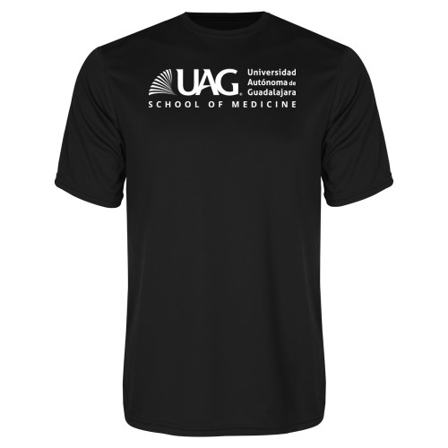  Black Performance Tee - UAG School of Medicine Full School Name Wordmark