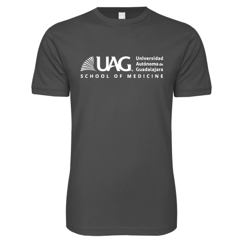  Next Level Charcoal SoftStyle T Shirt - UAG School of Medicine Full School Name Wordmark