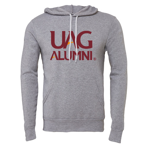  Bella + Canvas Heather Grey Fleece Hood - UAG Alumni Mark