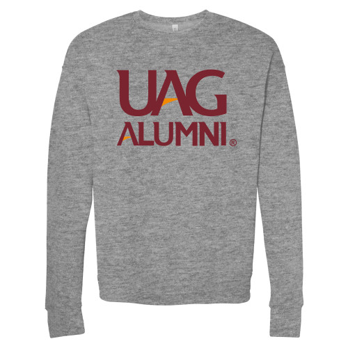  Bella + Canvas Heather Grey Fleece Crew - UAG Alumni Mark