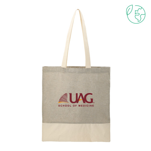  Split Recycled Grey Cotton Twill Convention Tote - UAG School of Medicine Wordmark