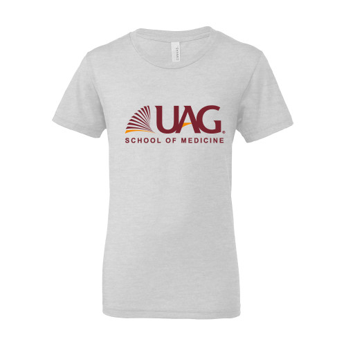  Bella + Canvas Youth Ash Grey Jersey T Shirt - UAG School of Medicine Wordmark