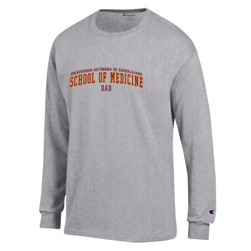  Champion Oxford Grey Long Sleeve T Shirt - UAG School of Medicine Dad
