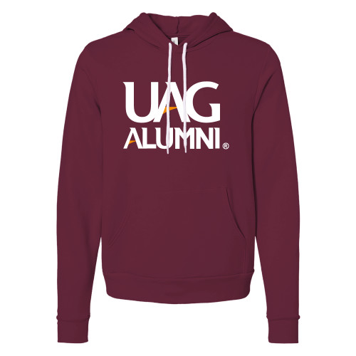  Bella + Canvas Maroon Fleece Hood - UAG Alumni Mark