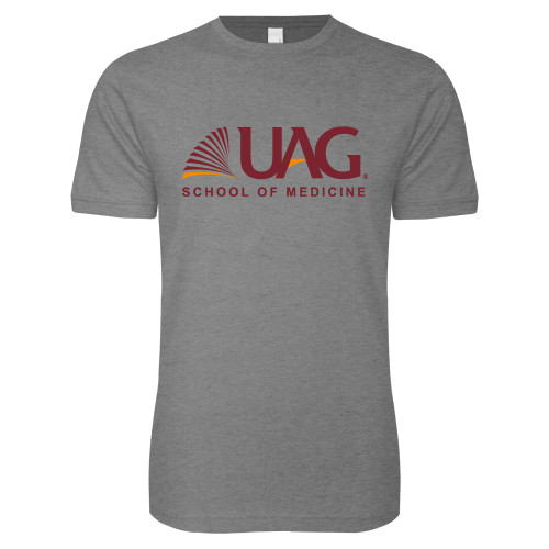  Next Level Heather Grey SoftStyle T Shirt - UAG School of Medicine Wordmark