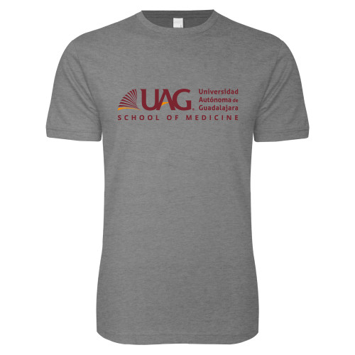  Next Level Heather Grey SoftStyle T Shirt - UAG School of Medicine Full School Name Wordmark