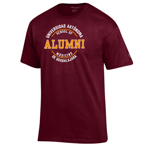  Champion Maroon T Shirt - UAG School of Medicine Alumni in Circle