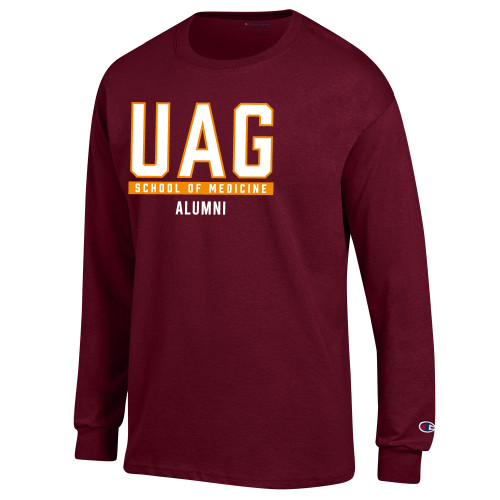  Champion Maroon Long Sleeve T Shirt - UAG School of Medicine Alumni