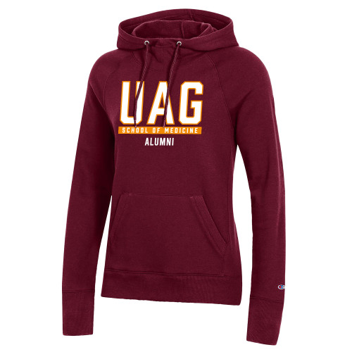  Champion Womens Maroon Pull Over Hood - UAG School of Medicine Alumni