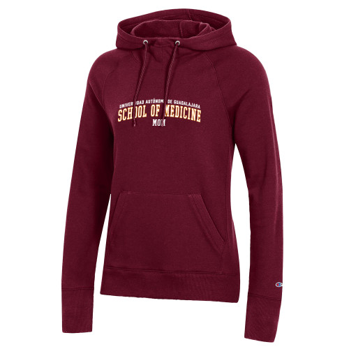  Champion Womens Maroon Pull Over Hood - UAG School of Medicine MOM