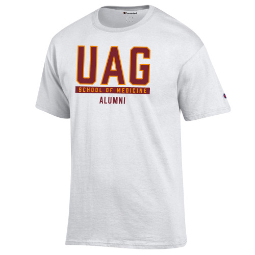 Champion White T Shirt - UAG School of Medicine Alumni