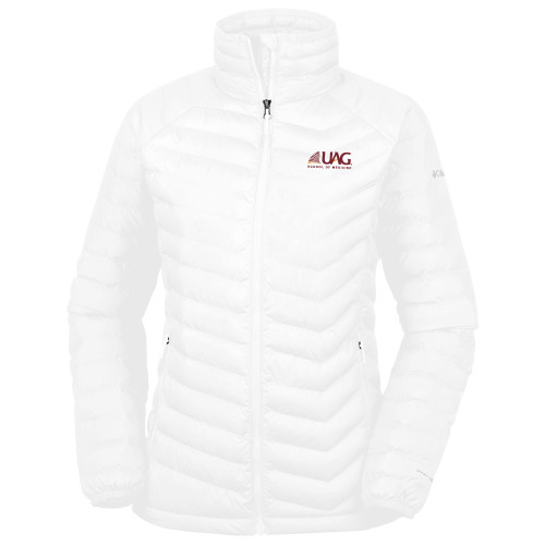  Columbia Womens White Powder Lite Jacket - UAG School of Medicine Wordmark