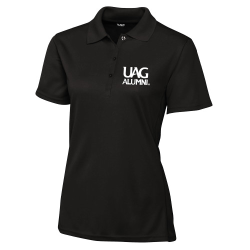  C&B Womens Black Clique Ice Pique Polo - UAG Alumni Mark
