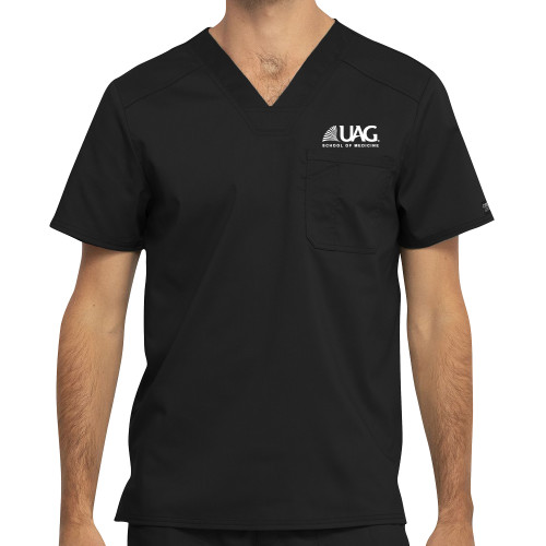  Mens Black Revolution Scrub Top - UAG School of Medicine Wordmark