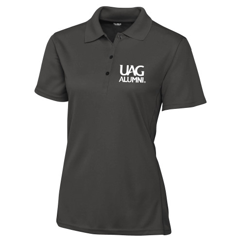  C&B Womens Dark Grey Clique Ice Pique Polo - UAG Alumni Mark