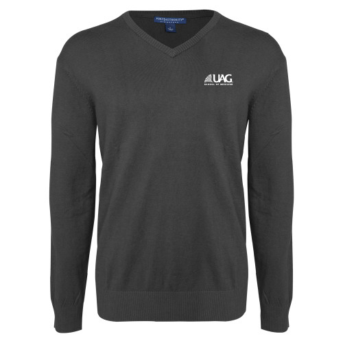  Charcoal Heather VNeck Sweater - UAG School of Medicine Wordmark