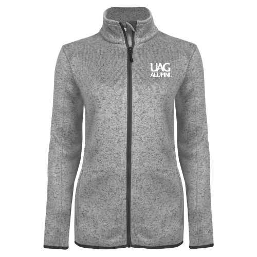  Womens Grey Heather Fleece Jacket - UAG Alumni Mark