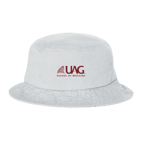  Sportsman White Bucket Hat - UAG School of Medicine Wordmark