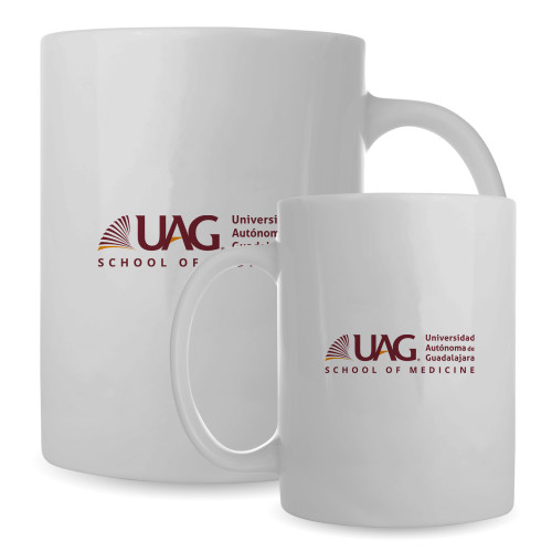  Full Color White Mug 15oz - UAG School of Medicine Full School Name Wordmark