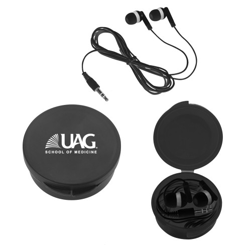  Ear Buds in Black Case - UAG School of Medicine Wordmark