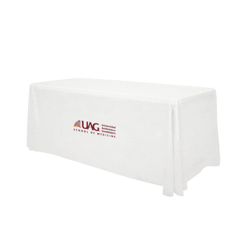  White 6 foot Table Throw - UAG School of Medicine Full School Name Wordmark