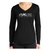 Thumbnail image for  Womens Black Performance Long Sleeve V Neck Shirt