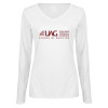 Thumbnail image for  Womens White Long Sleeve V Neck Tee