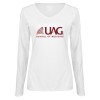 Thumbnail image for  Womens White Long Sleeve V Neck Tee