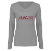Thumbnail image for  Womens Grey Long Sleeve V Neck Tee 