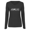 Thumbnail image for  Womens Dark Heather Long Sleeve V Neck Tee 