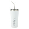Thumbnail image for  Faye White Vacuum Tumbler w/ Stainless Steel Straw 20 oz