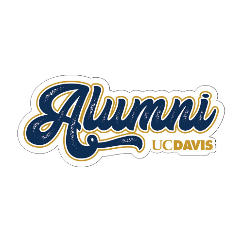  Medium Decal - UC Davis Alumni Vintage Script