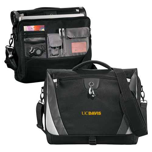  Black/Grey Slope Computer Messenger Bag - UC DAVIS