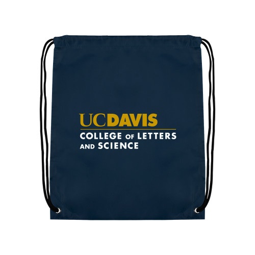  Navy Drawstring Backpack - UC Davis College of Letters and Science Flat