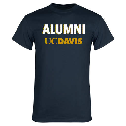  Navy T Shirt - UC Davis Alumni Line Shadow