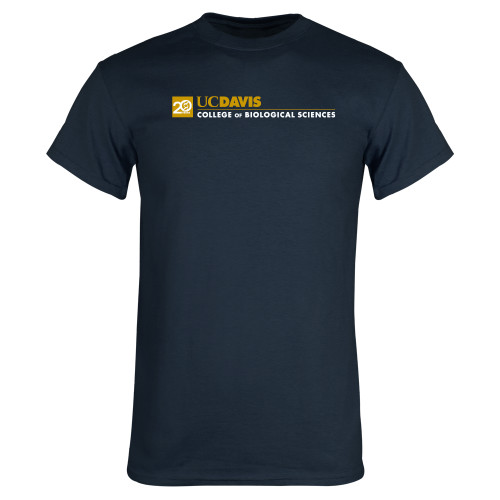  Navy T Shirt - UC Davis College of Biological Sciences 20th Flat