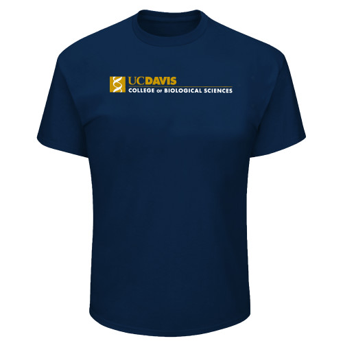 Tall Navy T Shirt - UC Davis College of Biological Sciences Flat