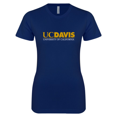  Next Level Womens Navy Boyfriend Tee - UC DAVIS U of C