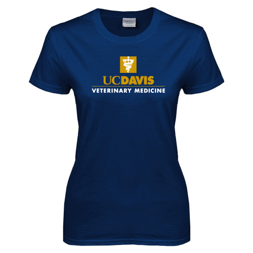  Womens Short Sleeve Navy Tee - Veterinary Medicine