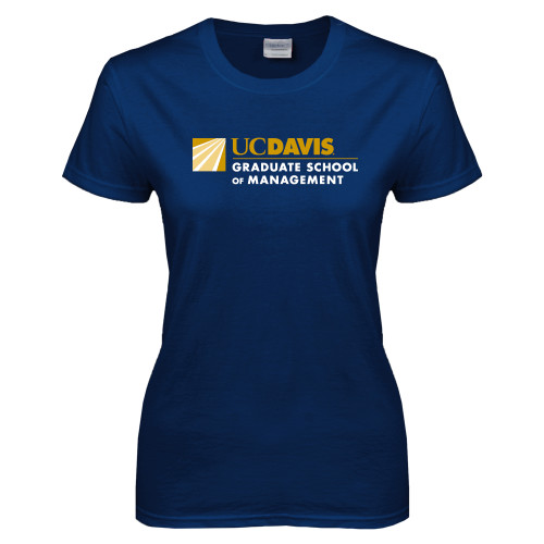  Womens Short Sleeve Navy Tee - Graduate School of Management Flat
