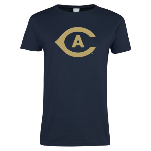  Womens Short Sleeve Navy Tee - Secondary Athletics Mark