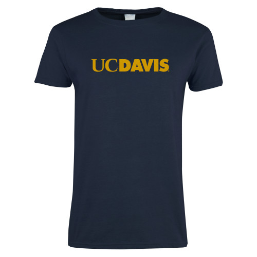  Womens Short Sleeve Navy Tee - UC DAVIS