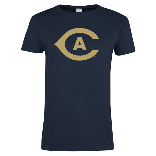  Womens Short Sleeve Navy Tee - Secondary Athletics Mark