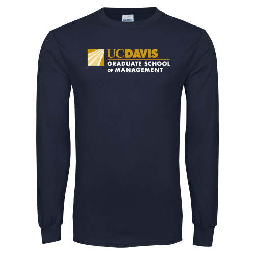  Navy Long Sleeve T-Shirt - Graduate School of Management Flat