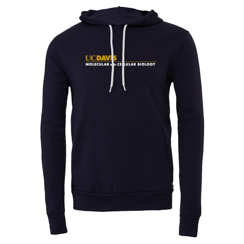  Bella + Canvas Navy Fleece Hood - UC Davis Molecular and Cellular Biology