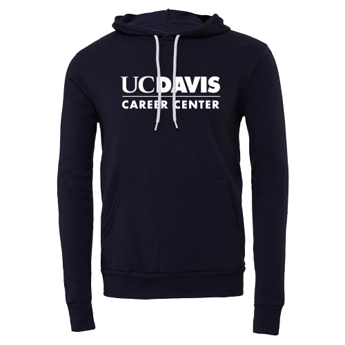  Bella + Canvas Navy Fleece Hood - UC Davis Career Center