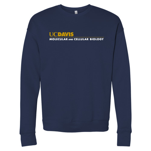  Bella + Canvas Navy Fleece Crew - UC Davis Molecular and Cellular Biology