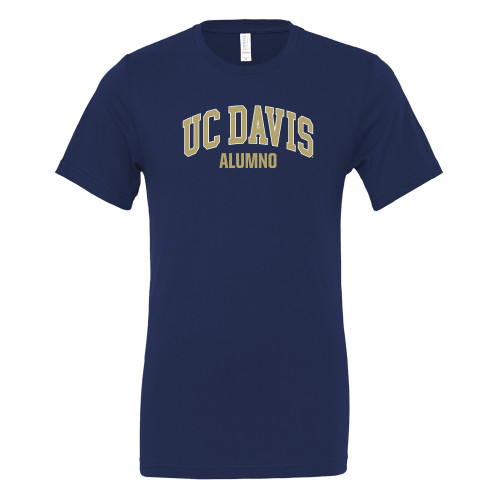  Bella + Canvas Navy Jersey Cotton T Shirt - UC Davis Arched Alumno